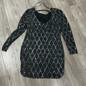 Forever 21+ black dress party dress size 2X like new long sleeve